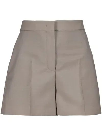 Fendi Tailored Mini Shorts In Brown