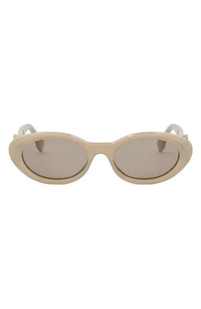 Fendi The  Diamonds 53mm Oval Sunglasses In Sbeigbrng