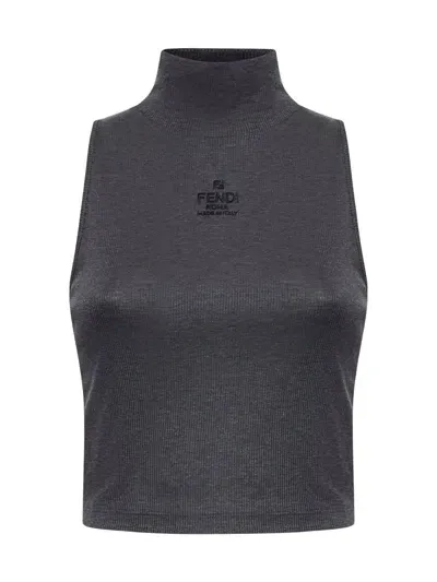 Fendi Top In Grey