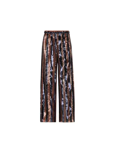 Fendi Trousers In Cocoa/navy