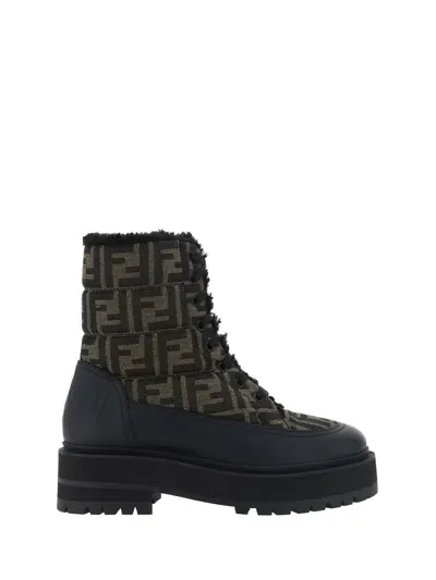 Fendi Women Biker Boots In Multicolor