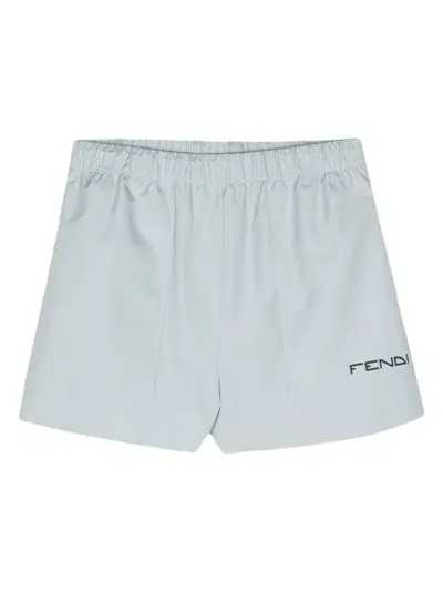 Fendi Women's Nylon Shorts In Clear Blue