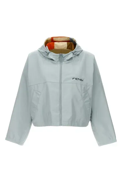 Fendi Women's Colorblock Nylon Windbreaker In Multicolor