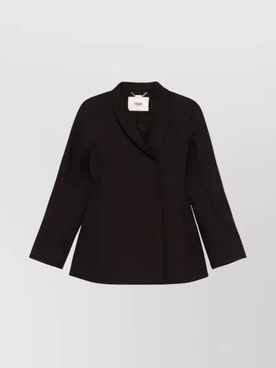 Fendi Grain De Poudre Blazer In Violet