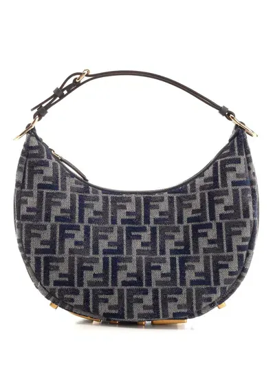 Fendi Graphy Small Hobo Bag In Blue