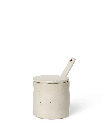 Ferm Living - Fr Flow Jar With Spoon In Neutral