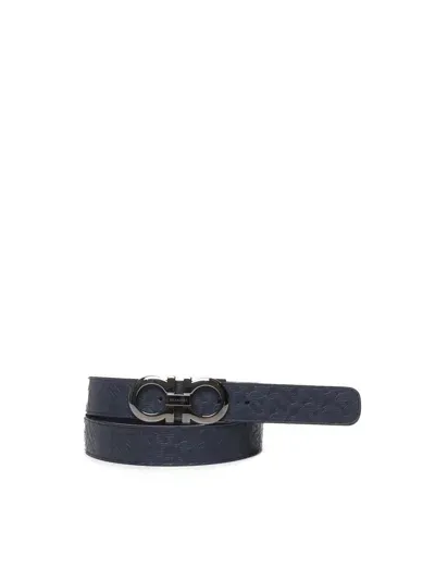 Ferragamo Belt With Logo Motif In Black