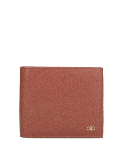 Ferragamo Bi-fold Wallet In Brown