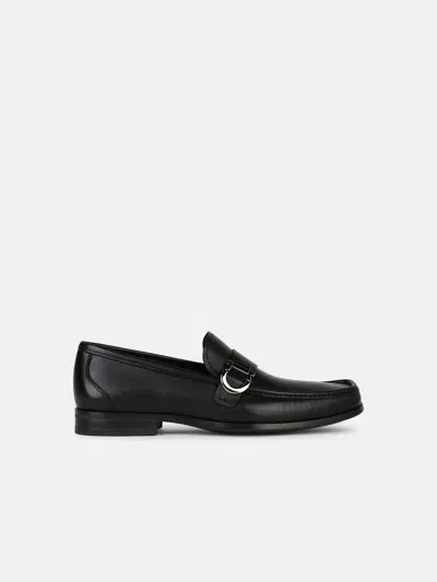 Ferragamo 'caspian' Black Leather Loafers