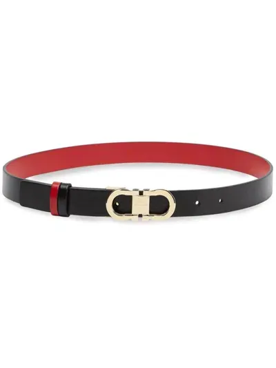 Ferragamo Gancini Belt Accessories In Black