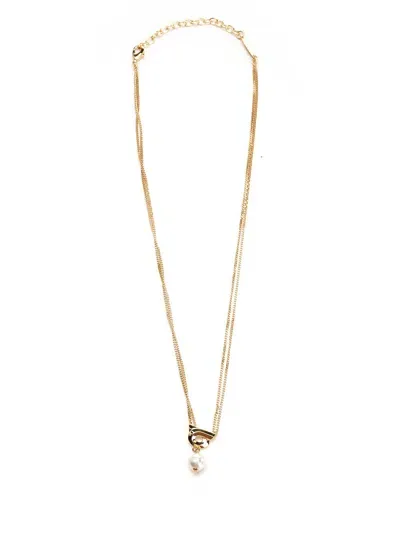 Ferragamo Gancini Pendant Necklace In Gold