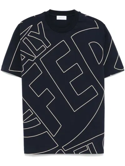 Ferragamo Graphic-print T-shirt In Blue