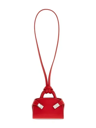 Ferragamo Hug Mini Bag Charm In Red