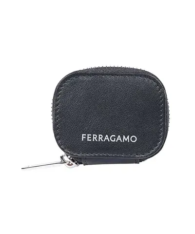 Ferragamo Leather Coin Purse In Black