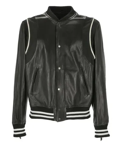 Ferragamo Leather Jackets In Black