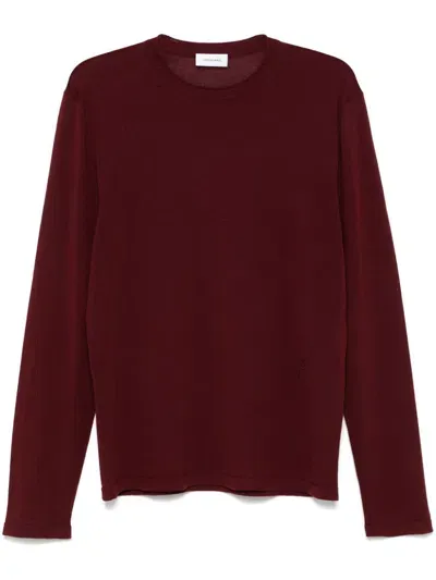 Ferragamo Logo-embroidered Sweater In Rot