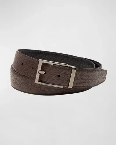 Ferragamo Leather Belt In Hickory