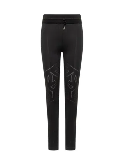 Ferragamo Perforated Leggings In Black