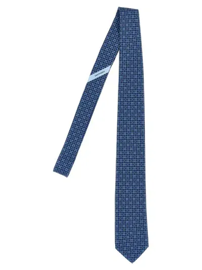 Ferragamo Salvatore  Printed Tie In Blue