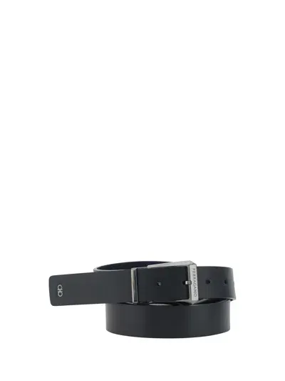 Ferragamo Reversible Belt In Blue