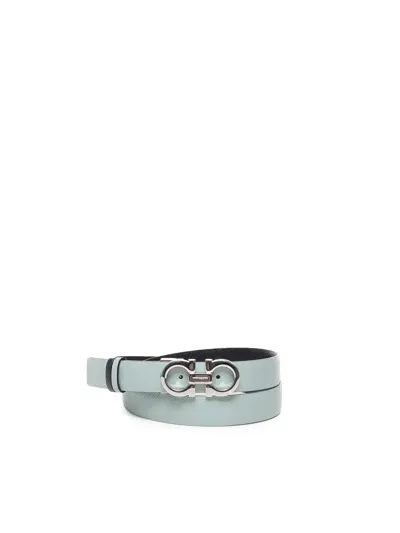 Ferragamo Reversible Leather Belt In Black