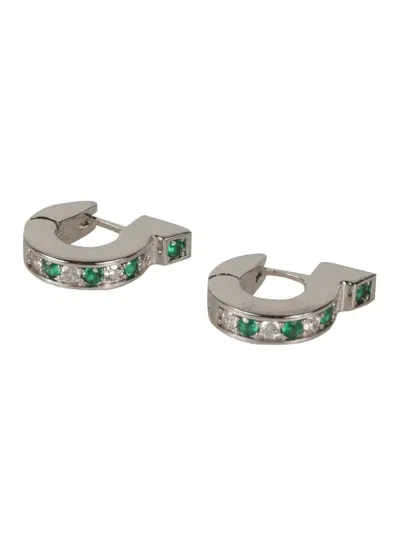 Ferragamo Fluid Earrings In Green