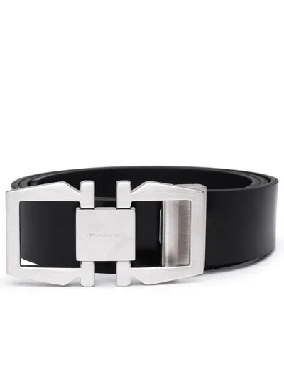 Ferragamo Salvatore  Black Leather Belt