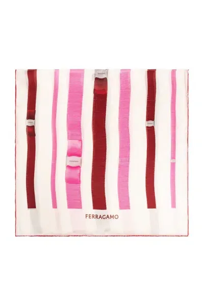 Ferragamo Salvatore  Bow Printed Scarf In Multi