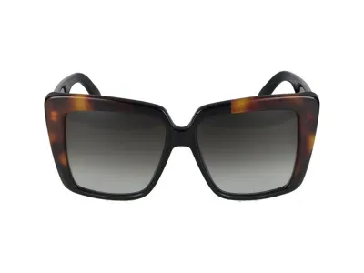 Ferragamo Salvatore  Eyewear Cat In Black/tortoise