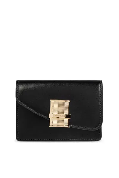 Ferragamo Salvatore  Fiamma Credit Card Holder In Black