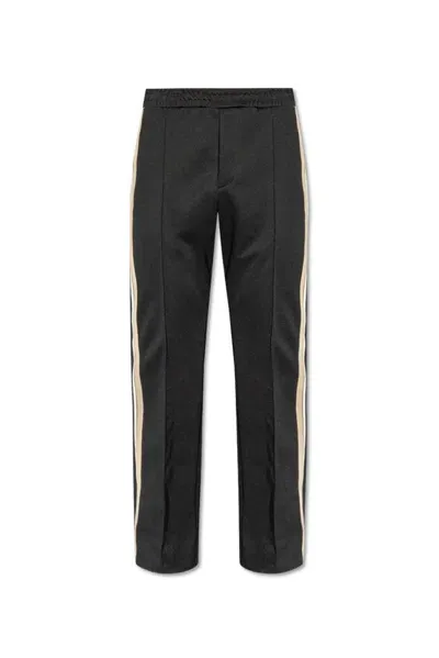 Ferragamo Logo-embroidered Track Pants In Black