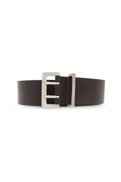 Ferragamo Salvatore  Logo Engraved Buckle Belt In Brown