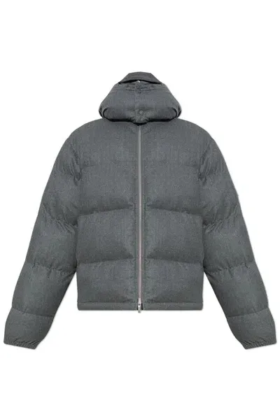 Ferragamo Salvatore  Padded Hooded Jacket In Grey