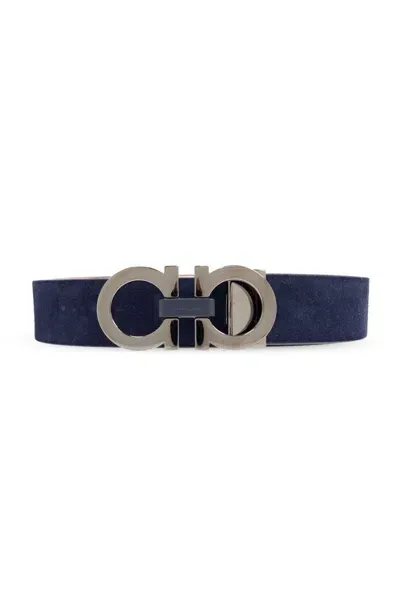 Ferragamo Salvatore  Reversible Gancini Belt In Multi