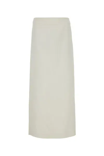 Ferragamo White Cotton Skirt In Multicolor