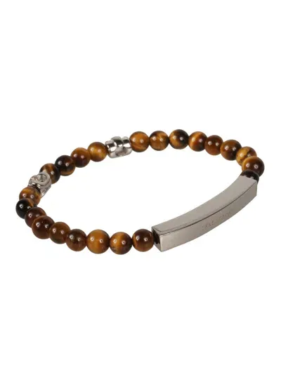 Ferragamo Stone Bracelet In Brown