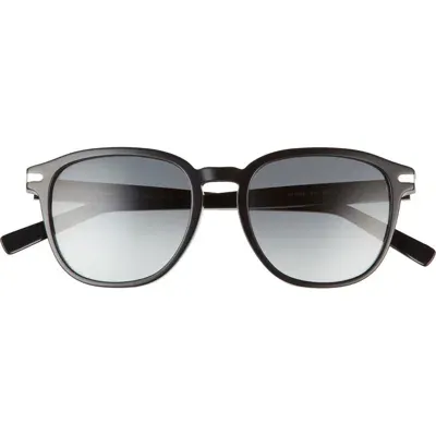 Ferragamo Timeless 53mm Rectangular Sunglasses In Black/blue Gradient