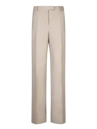 Ferragamo Trousers In Neutrals