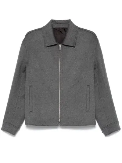 Ferragamo Zip-up Jacket In Grey