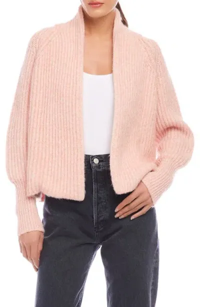 Fifteen Twenty Cely Open Front Cardigan In Pink