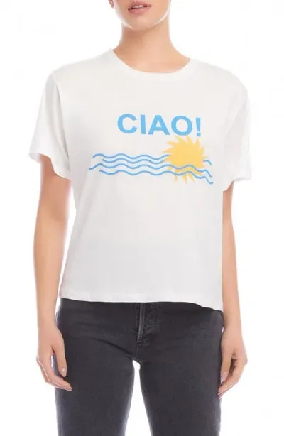 Fifteen Twenty Ciao Organic Cotton Graphic T-shirt In White