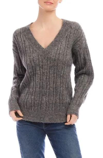 Fifteen Twenty Deliana Oversize Sweater In Gray