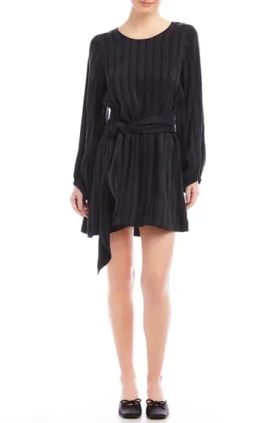 Fifteen Twenty Juno Long Sleeve Minidress In Black