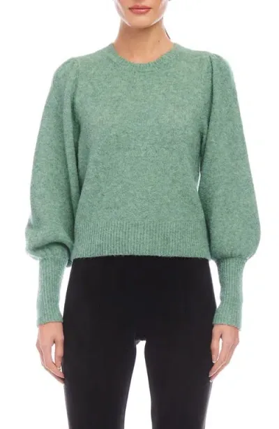 Fifteen Twenty Lia Shirred Sweater In Mist