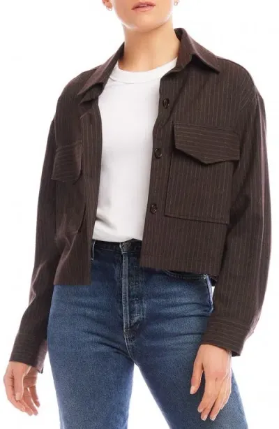 Fifteen Twenty Pinstripe Crop Jacket In Stripe