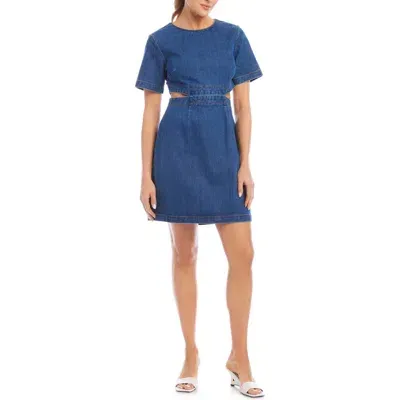 Fifteen Twenty Remy Cutout Denim Minidress