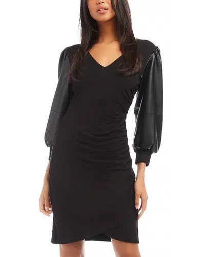 Fifteen Twenty Ruched Dress In Black