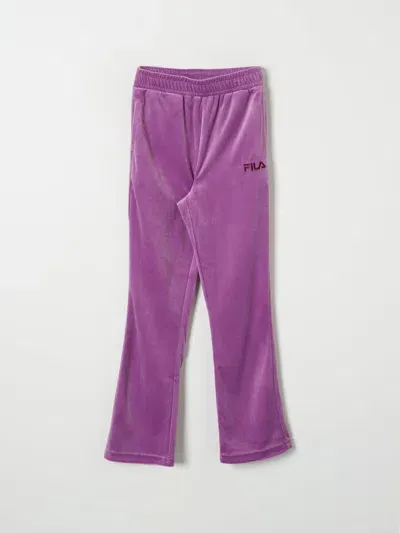 Fila Pants  Kids Color Violet In Violett