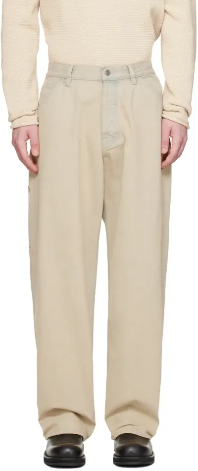 Filippa K Beige Faded Jeans In Beige Overdyed