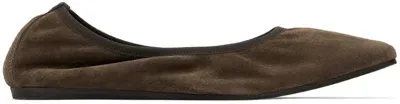 Filippa K Brown Rey Suede Ballerina Flats In 0067 Light Brown